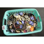 Large Quantity of Collectable Badges dating from 1970's including Doctor Who, Pop Bands,