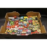 Tray of Loose Diecast Playworn Vehicles including Matchbox Crusaders, Missile Launchers and Flight