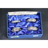 Boxed Set of Four White Napkin Rings by Artifacts of Arabia