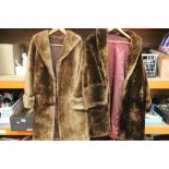 Two Beaver Lambs wool fur coats