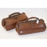 Pair of Late 19th / Early 20th century Small Leather Gladstone Bags