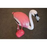 Freestanding plastic flamingo figure 33" in approx height