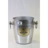 French Ice Bucket with ' Champagne Mercier Epernay ' Label