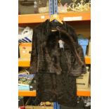 Vintage Fur coat, a Fur cape and a stole