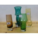 A collection of Scandinavian glass comprising Tamari Aladin for Riihimaen Lasi Oy / Riihimaki