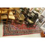 Large Persian Hamadan Red Ground Rug, 3.56m x 2.67m approx.