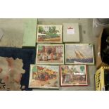 Seven Old Boxed Jigsaw Puzzles including Four Victory