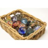 Twenty five assorted paperweights including Caithness.