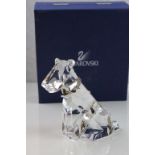 Swarovski crystal Symbols Classics figure in the form of an Airedale Terrier dog, with white metal