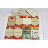 Six Folded Ordnance Survey Maps, Red New Poplar Edition One-Inch Map of England & Wales and Great