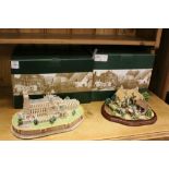 Two Large Boxed Lilliput Lane Houses - ' We plough the fields and scatter ' limited edition no. 1754