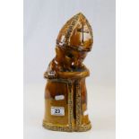 Owen Jones Studio Pottery model of a Bishop with Treacle glaze finish