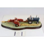 Border Fine Arts Limited edition "Hay Bailing" sculpture with certificate
