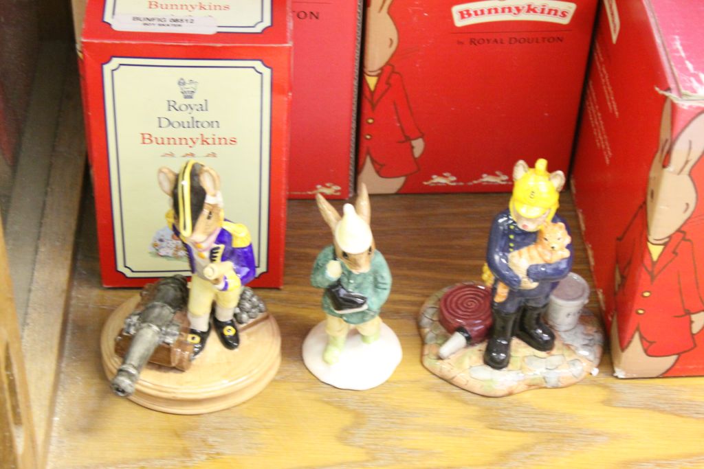 Collection of 10 Boxed Royal Doulton Bunnykins figures to include a Mechanics group "Just Like New" - Image 3 of 4