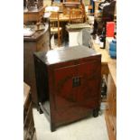 Chinese Black and Red Laquered Cupboard