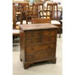 Georgian Mahogany Chest with Faux Drawers to top opening to reveal cupboard above two drawers