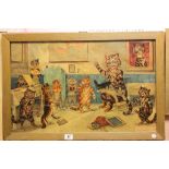 Louis Waine, large early 20th century chromolithograph "The Naughty Puss", framed and glazed