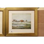 Framed and Glazed Lowry Print of a Farm Scene