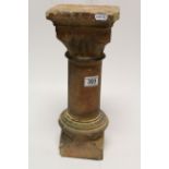 A vintage ornate Terracotta column, inscribed Doulton Lambeth