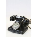 Vintage black Bakelite Telephone with pull out drawer to front