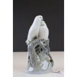 Royal Copenhagen ceramic model of a pair of Parrots