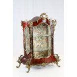 19th Century counter top Vitrine type Display cabinet with Tortoiseshell veneer and cast Brass