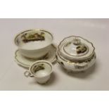 19th Century Rockingham style Tea service with hand painted designs to all pieces