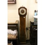 Mid 20th century Walnut Cased ' Enfield ' Grandmother Clock with Silvered Dial