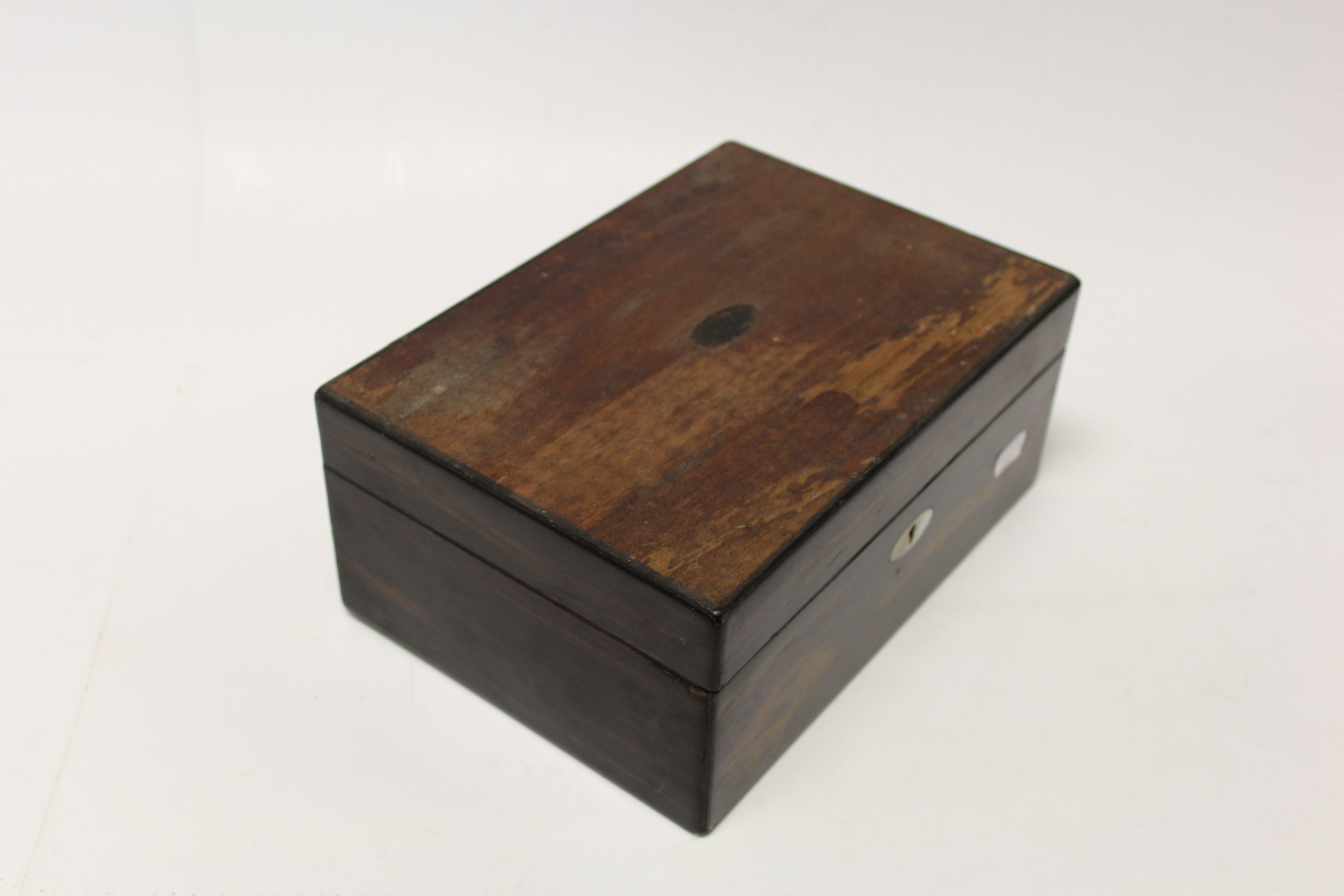 Coromandel box for repair maker H Mitchel of Oxford Street, London - Image 2 of 2