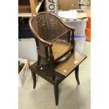 19th century Mahogany Child's Bergere High Chair