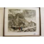 Framed & glazed Engraving, pencil marked "Fair View Oswaldkirk, Ryedale Yorkshire Norman Webster