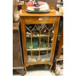 1920's / 30's Mahogany Glazed Display Cabinet with Single Door raised on cabriole legs