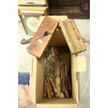 Quantity of Vintage Wooden Tools including Wooden Handled Chisels