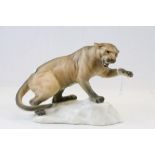 Large Beswick model of a Puma on a rock, numbered to base 1702