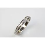 Cartier platinum and diamond full eternity ring, signed Cartier & numbered AAA494, approx 3mm
