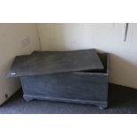 Victorian Pine Grey Painted Blanket Box on Bun Feet