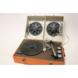 Vintage Orange and white record player
