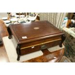 Early 20th century Mahogany Canteen of Cutlery Box with a Quantity of Kings Pattern Silver Plated