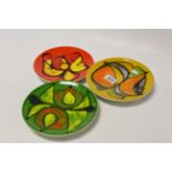 Three Poole Pottery Plates, one a/f