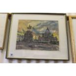 Watercolour of Southease Sussex signed A B Knapp Fisher together with another Watercolour of