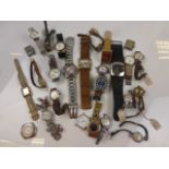 Assorted ladies and gents vintage wristwatches to include Rotary, Timex, Louis Valentin,