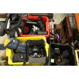 Large Quantity of Camera Equipment and Accessories (contained in four boxes)