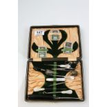 Ladies cased sewing set to include crochet hook, needles, scissors, thimble, pen knife etc with