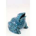 A mid 20th century Italian pottery toad/frog money box.