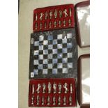 Two Boxed Greek Marinakis Bros Chess Sets of Classical Greek Figures and Warriors together with a