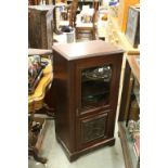 Early 20th century Mahogany Music Cabinet with part glazed single door