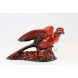 Ceramic Flambe model of a Pheasant, marked "Colour Trial" to base