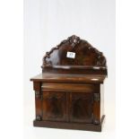Mixed wood Apprentice style miniature Chiffonier sideboard with key