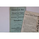 A Complete Set Of Semaphore Sign Cards and Alphabetical Key Instruction Guide.