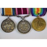 A WW1 full size medal group consisting of The British War Medal, The Victory Medal & The Meritorious